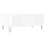 Mesa de centro madera contrachapada blanco 90x50x36,5 cm