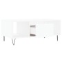 Mesa de centro madera contrachapada blanco 90x50x36,5 cm