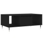 Mesa de centro madera contrachapada negro 90x50x36,5 cm