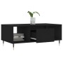 Mesa de centro madera contrachapada negro 90x50x36,5 cm