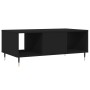 Mesa de centro madera contrachapada negro 90x50x36,5 cm