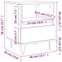 Mesita de noche madera de ingeniería gris Sonoma 40x35x50 cm