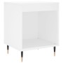 Mesita de noche madera contrachapada blanco 40x35x50 cm