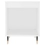 Mesita de noche madera contrachapada blanco 40x35x50 cm