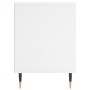 Mesita de noche madera contrachapada blanco 40x35x50 cm