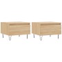 Mesas de centro 2 uds madera ingeniería roble Sonoma 50x46x35cm