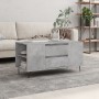 Mesa de centro madera ingeniería gris hormigón 102x44,5x50 cm
