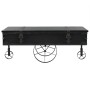 Mesa de centro de MDF y madera de abeto 110x55x43 cm