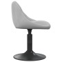 Sillas de comedor giratorias 2 uds de terciopelo gris claro