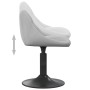 Sillas de comedor giratorias 2 uds de terciopelo gris claro