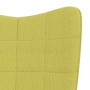 Silla mecedora de tela verde