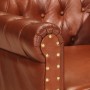 Sillón de cuero auténtico de cabra marrón