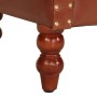 Sillón de cuero auténtico de cabra marrón