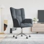 Sillón de relax de terciopelo gris oscuro