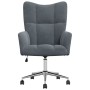 Sillón de relax de terciopelo gris oscuro