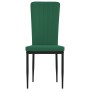 Sillas de comedor 2 unidades terciopelo verde oscuro