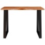 Mesa de comedor con borde vivo madera maciza acacia 110x70x75cm