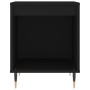 Mesita de noche madera de ingeniería negro 40x35x50 cm