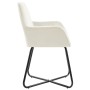 Sillas de comedor 2 unidades terciopelo crema