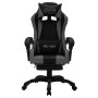 Silla gaming con luces LED RGB cuero sintético gris y negro