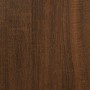 Mesa consola hierro madera ingeniería roble marrón 180x30x75 cm