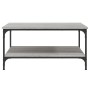 Mesa de centro madera de ingeniería gris Sonoma 80x80x40 cm