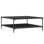 Mesa de centro madera de ingeniería negro 100x100x40 cm