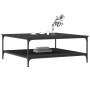 Mesa de centro madera de ingeniería negro 100x100x40 cm