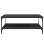 Mesa de centro madera de ingeniería negro 100x100x40 cm