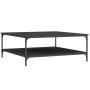 Mesa de centro madera de ingeniería negro 100x100x40 cm