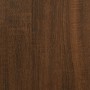 Mesa centro madera ingeniería y hierro roble marrón 80x80x45 cm