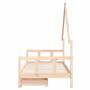Estructura de cama para niños con cajones madera pino 90x200 cm