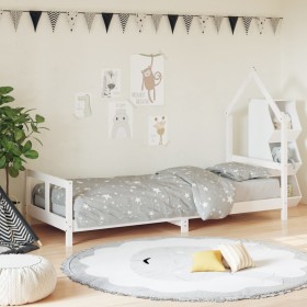 Estructura de cama para niños madera de pino blanco 80x200 cm