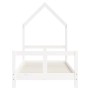 Estructura de cama para niños madera de pino blanco 80x160 cm