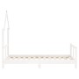 Estructura de cama para niños madera de pino blanco 80x160 cm