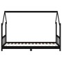 Estructura de cama para niños madera de pino negro 90x190 cm