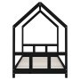 Estructura de cama para niños madera de pino negro 90x190 cm