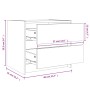 Mesitas de noche 2 uds madera maciza de pino 40x31x35,5 cm