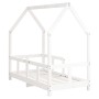 Estructura de cama para niños madera de pino blanco 70x140 cm