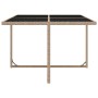 Set comedor de jardín 9 piezas y cojines ratán sintético beige