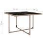 Set comedor de jardín 9 piezas y cojines ratán sintético beige