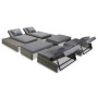 Set de muebles de jardín 5 pzas y cojines ratán sintético gris