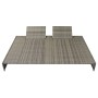 Set de muebles de jardín 5 pzas y cojines ratán sintético gris