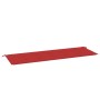 Cojín de banco de jardín tela Oxford rojo 150x50x3 cm