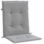 Cojín silla jardín respaldo bajo 2 uds tela Oxford gris