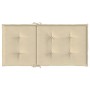 Cojín de silla de jardín respaldo bajo 4 uds tela Oxford beige