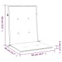 Cojín de silla de jardín respaldo bajo 4 uds tela Oxford beige