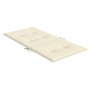Cojín silla jardín respaldo bajo 2 uds tela Oxford crema