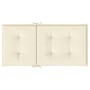Cojín silla jardín respaldo bajo 2 uds tela Oxford crema