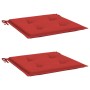 Cojines de silla de jardín 2 uds tela Oxford rojo 50x50x3 cm